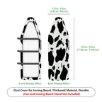 1-Piece Animal Print Black White Cow  Ironing Board Cover, Universal Size, Without Board
