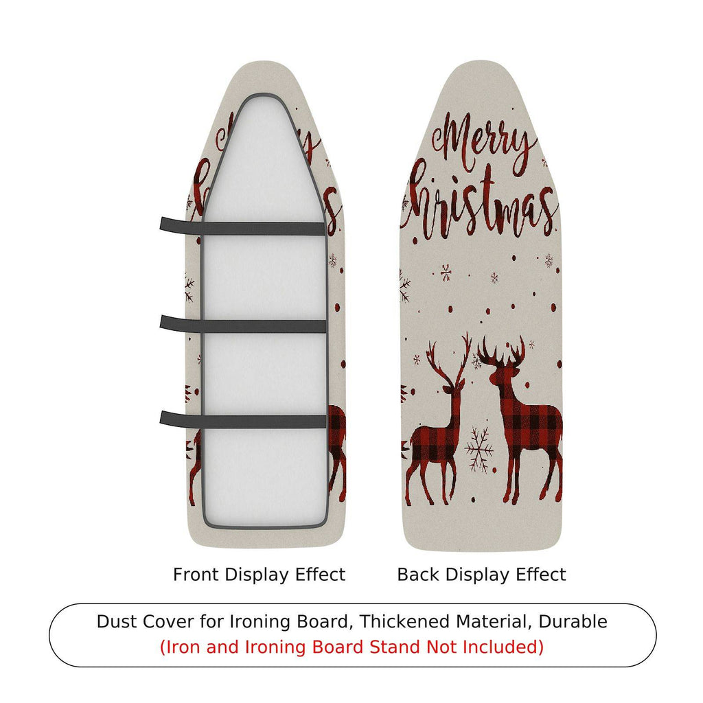 1-Piece Christmas Reindeer Snowflakes  Ironing Board Cover, Universal Size, Without Board