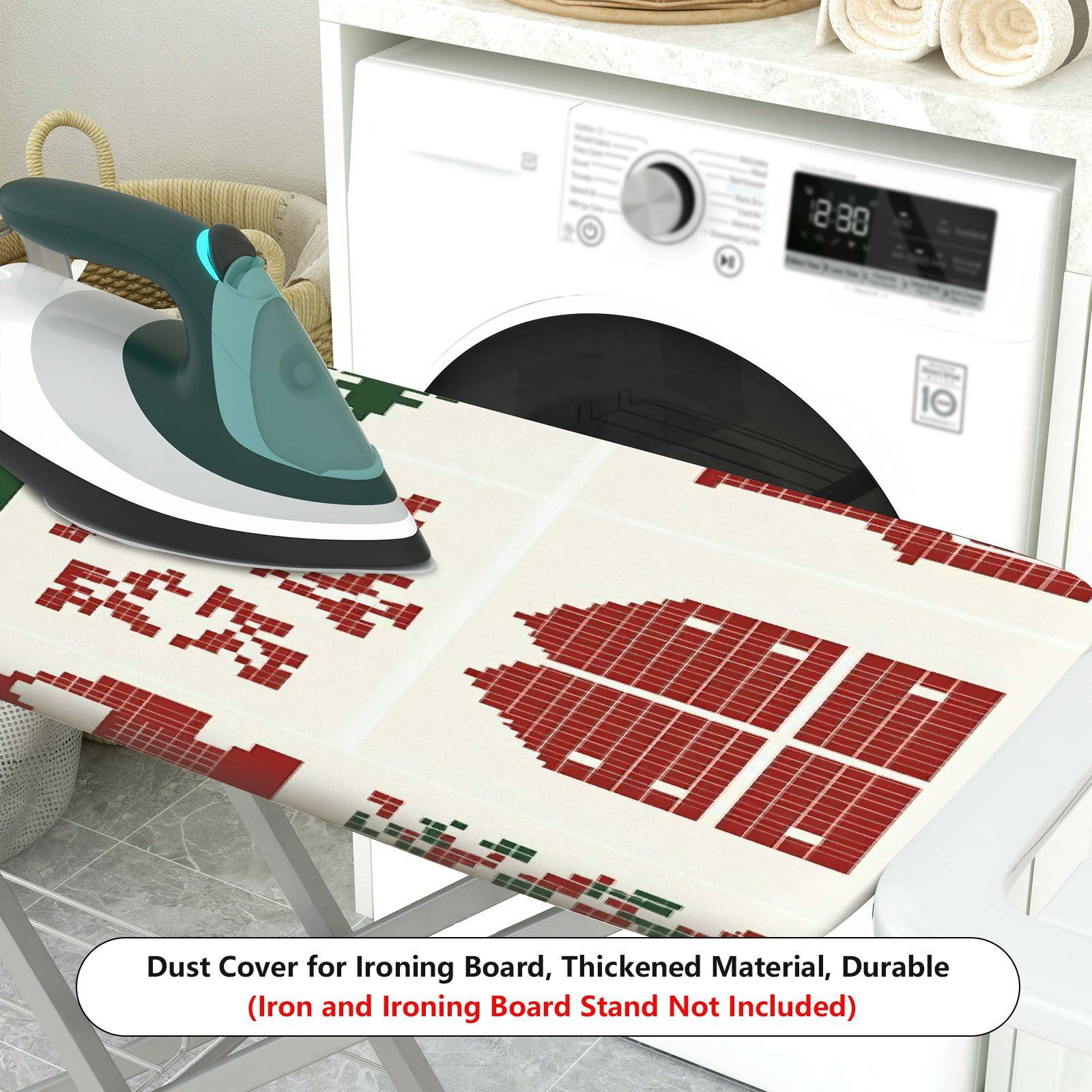 1-Piece Christmas Festive Nordic  Ironing Board Cover, Universal Size, Without Board