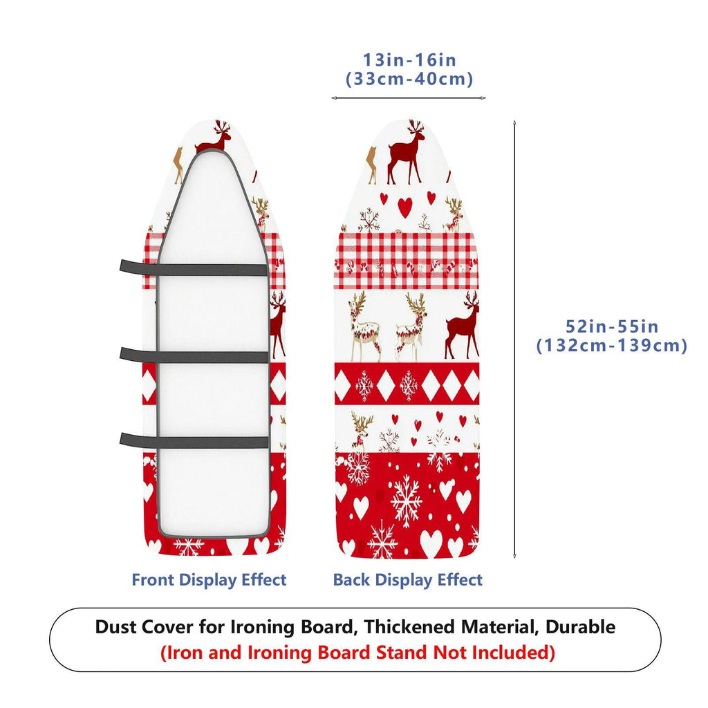 1-Piece Reindeer Snowflake Heart  Ironing Board Cover, Universal Size, Without Board
