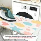 1-Piece Star Heart Pattern Abstract Shapes  Ironing Board Cover, Universal Size, Without Board
