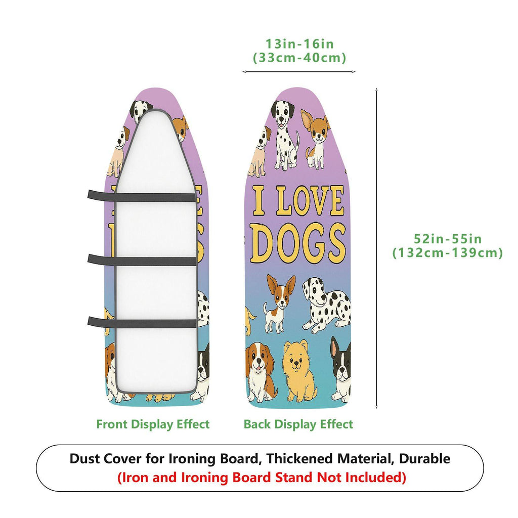 1-Piece Dog Love Pattern  Ironing Board Cover, Universal Size, Without Board
