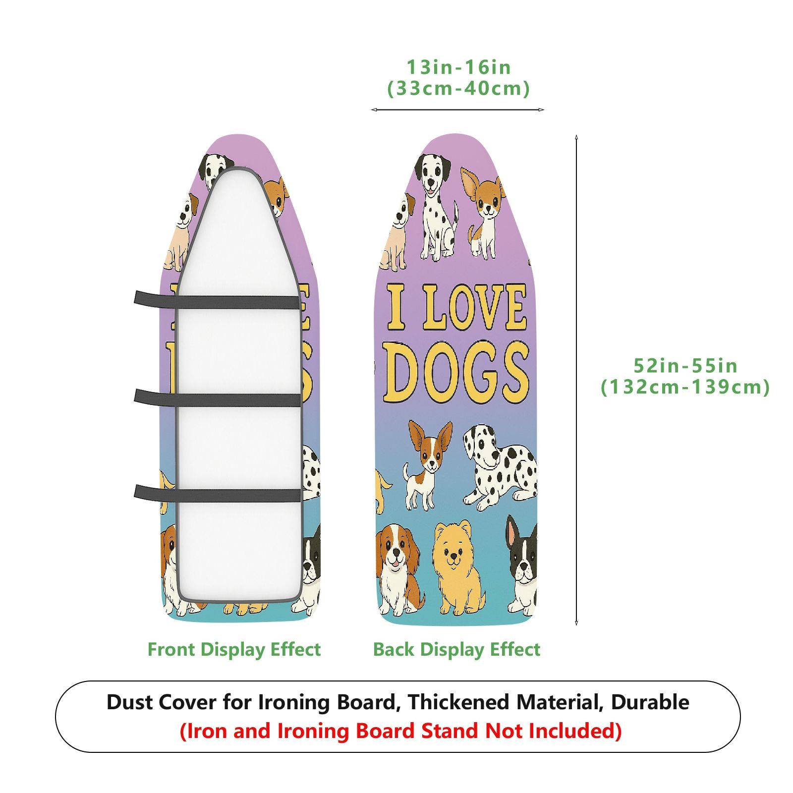 1-Piece Dog Love Pattern  Ironing Board Cover, Universal Size, Without Board