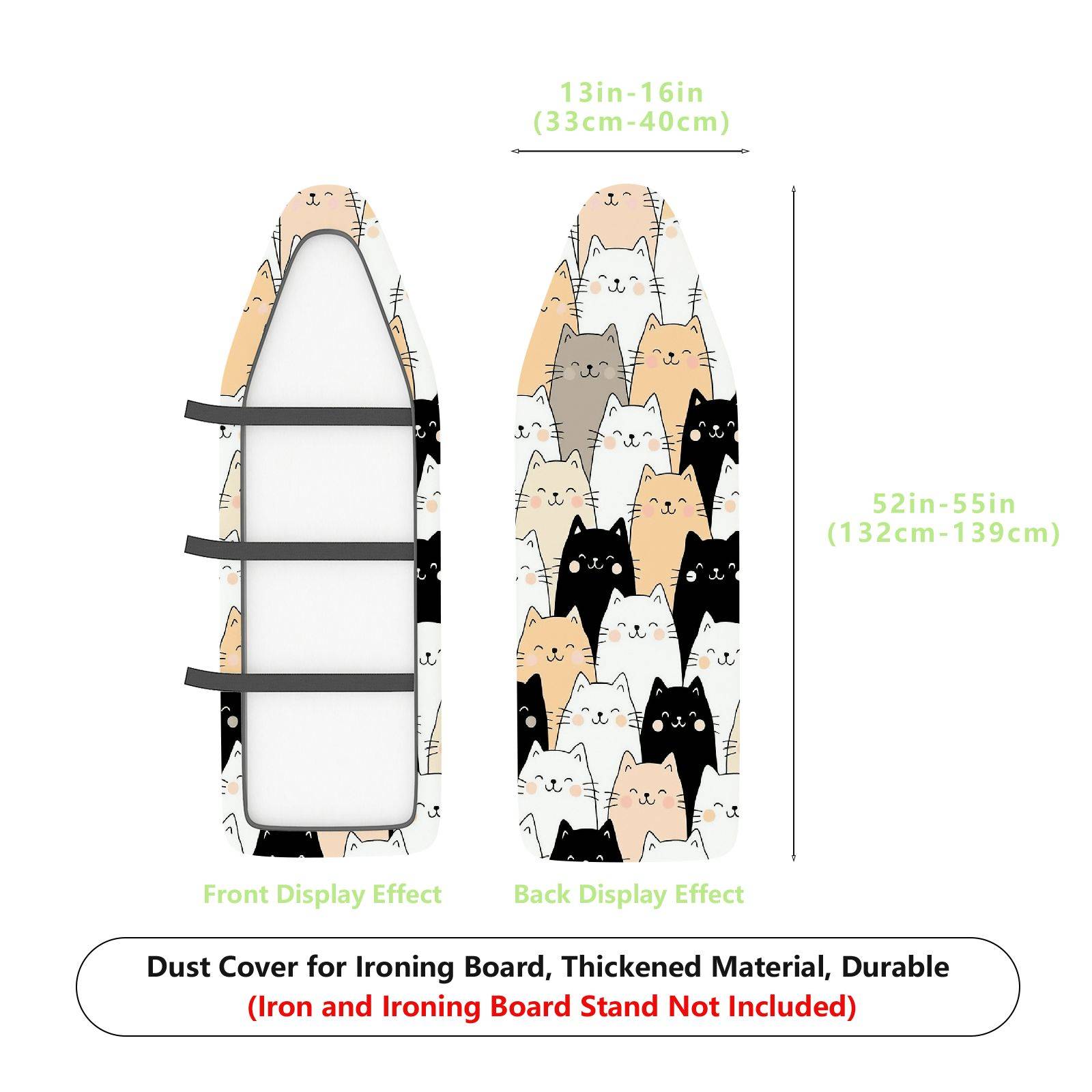 1-Piece Cat Pattern Minimalist Modern  Ironing Board Cover, Universal Size, Without Board