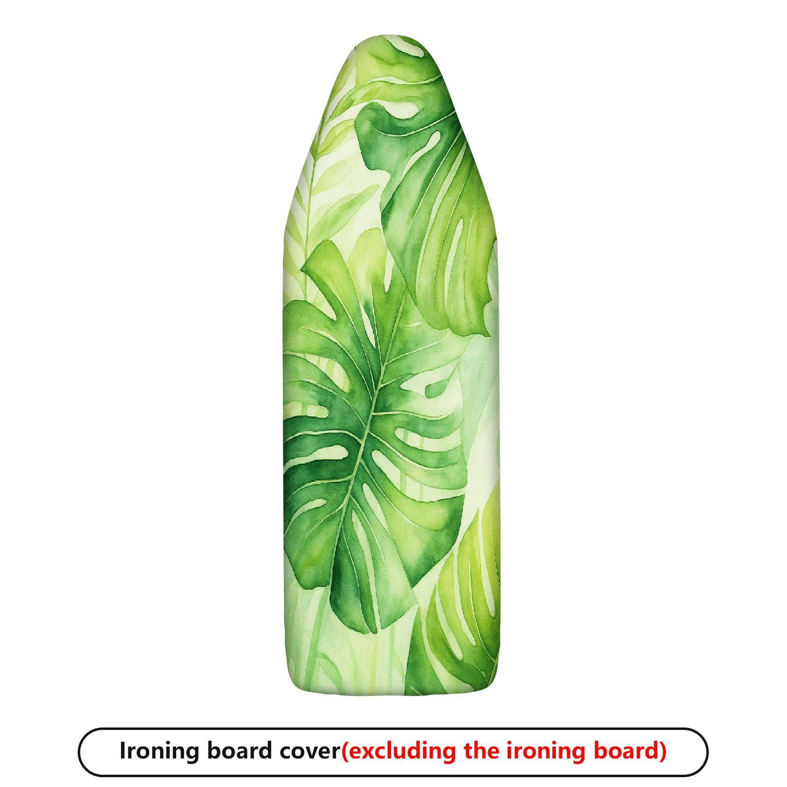 1-Piece Tropical Leaf Pattern Green Decorative  Ironing Board Cover, Universal Size, Without Board