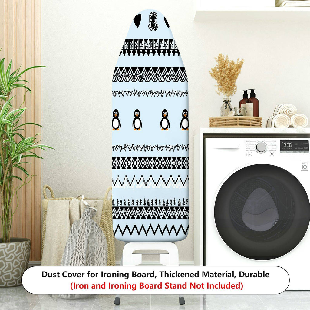 1-Piece Penguin Heart Tribal  Ironing Board Cover, Universal Size, Without Board