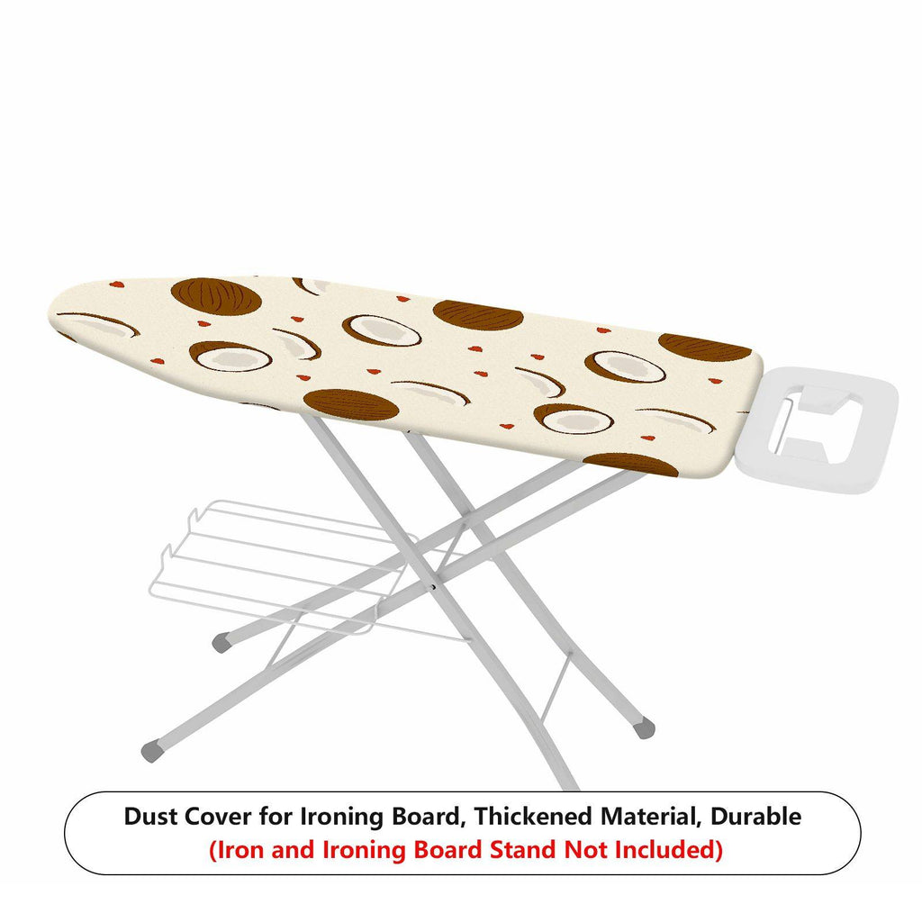 1-Piece Coconut Pattern Tropical Decorative White  Ironing Board Cover, Universal Size, Without Board