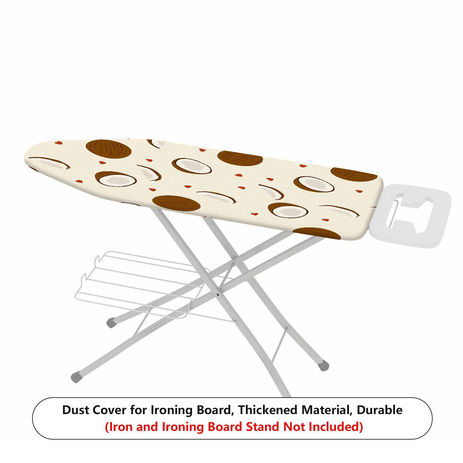 1-Piece Coconut Pattern Tropical Decorative White  Ironing Board Cover, Universal Size, Without Board
