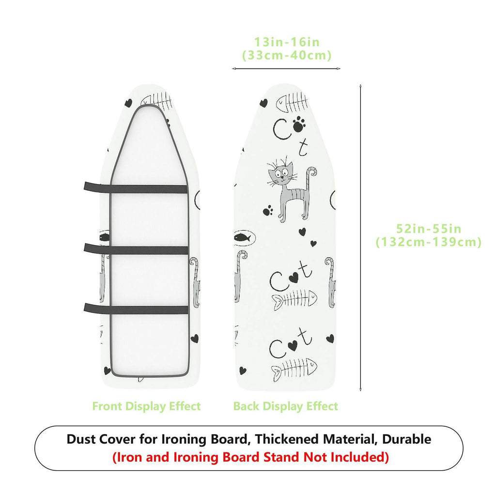 1-Piece Cat Fish Paw  Ironing Board Cover, Universal Size, Without Board