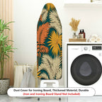 1-Piece Tropical Floral Leaves Vintage  Ironing Board Cover, Universal Size, Without Board