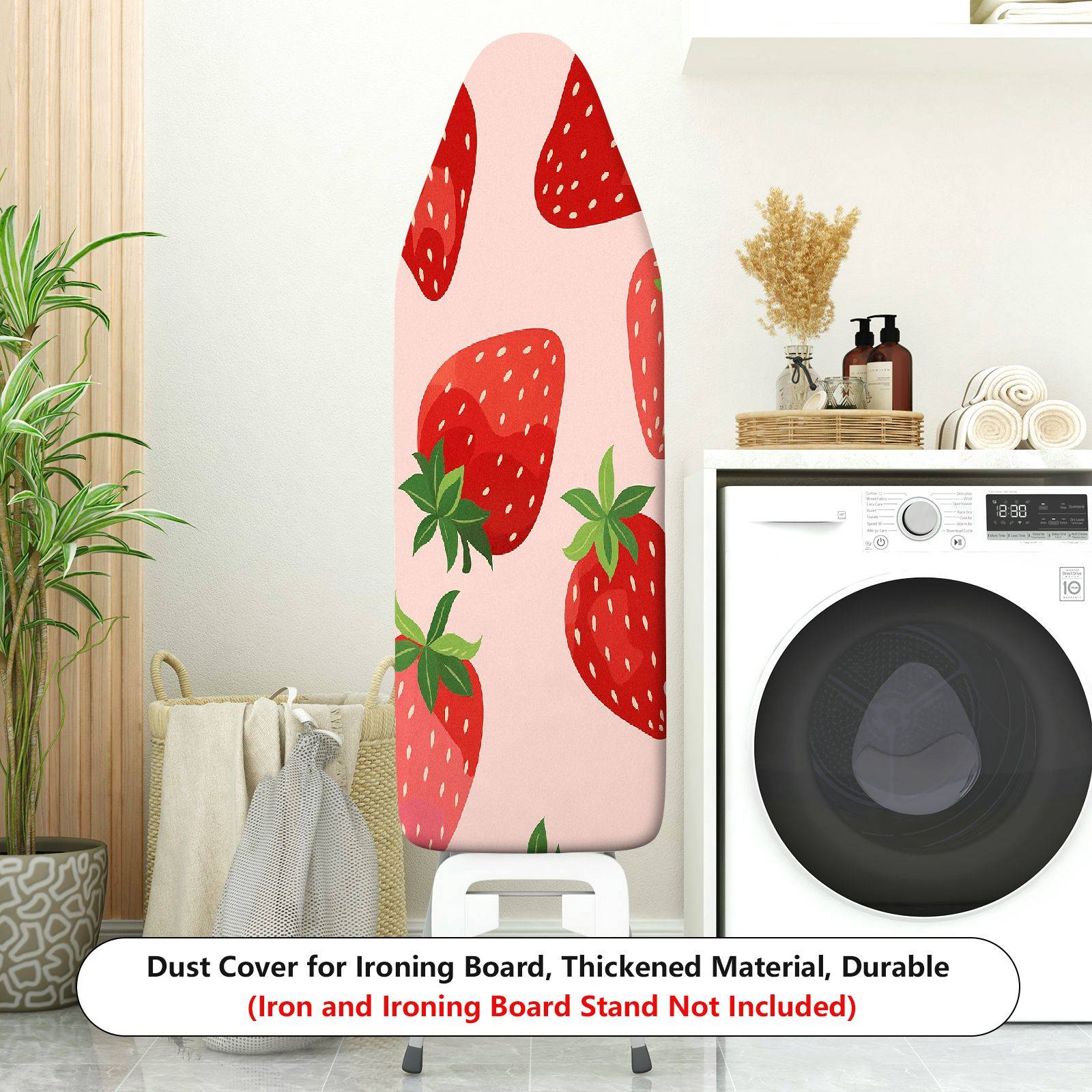 1-Piece Strawberry Red Pink  Ironing Board Cover, Universal Size, Without Board