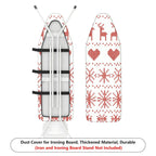 1-Piece Christmas Nordic Deer Heart  Ironing Board Cover, Universal Size, Without Board