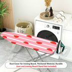1-Piece Strawberry Pink Stripe Sweet  Ironing Board Cover, Universal Size, Without Board