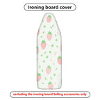 1-Piece Pink Strawberry Green Leaf Fresh Theme  Ironing Board Cover, Universal Size, Without Board