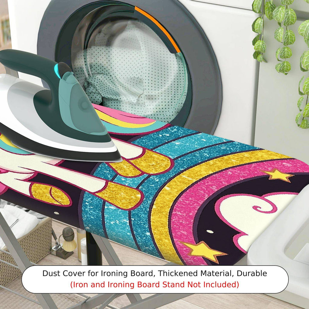 1-Piece Unicorn Rainbow Star  Ironing Board Cover, Universal Size, Without Board