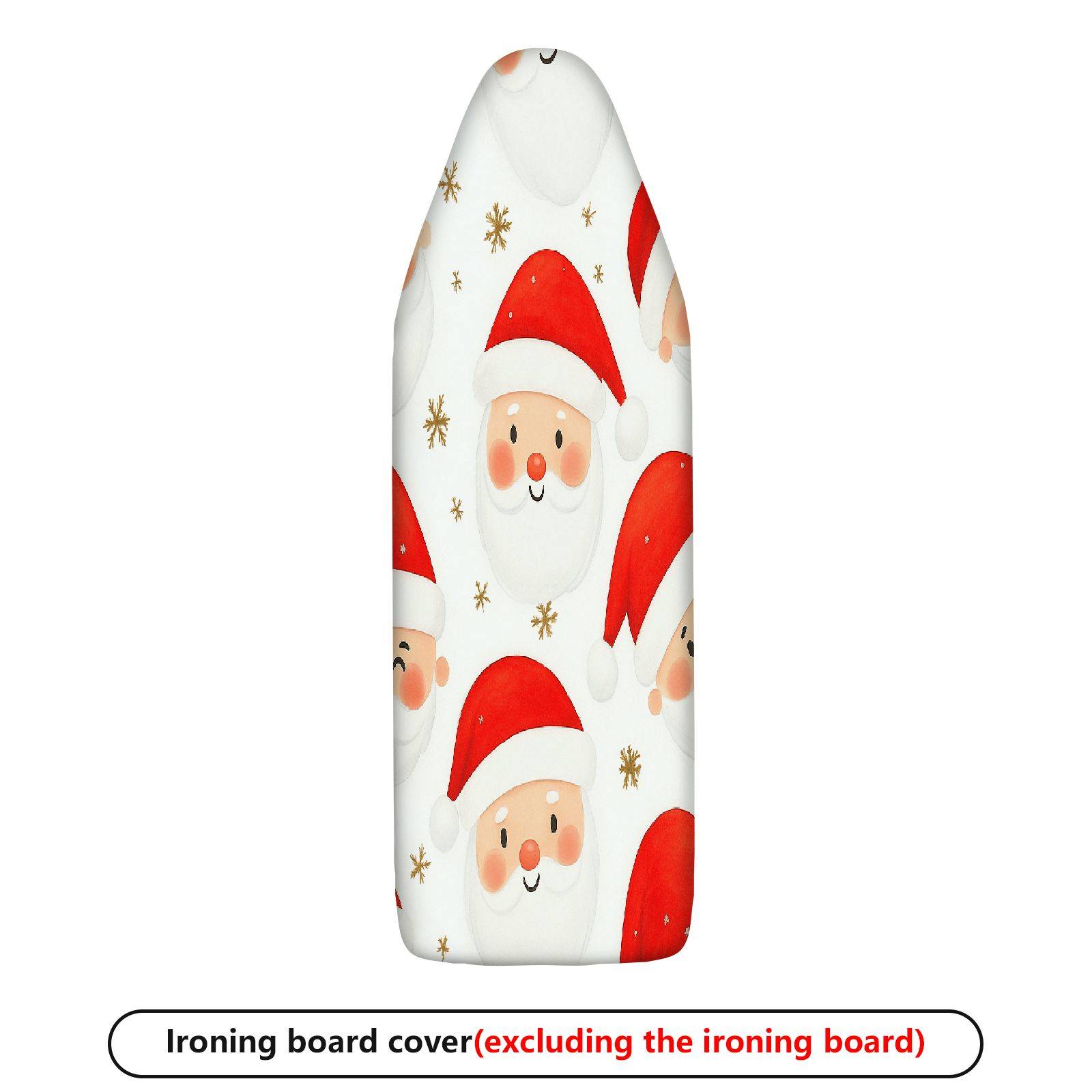 1-Piece Santa Claus Snowflake Holiday  Ironing Board Cover, Universal Size, Without Board