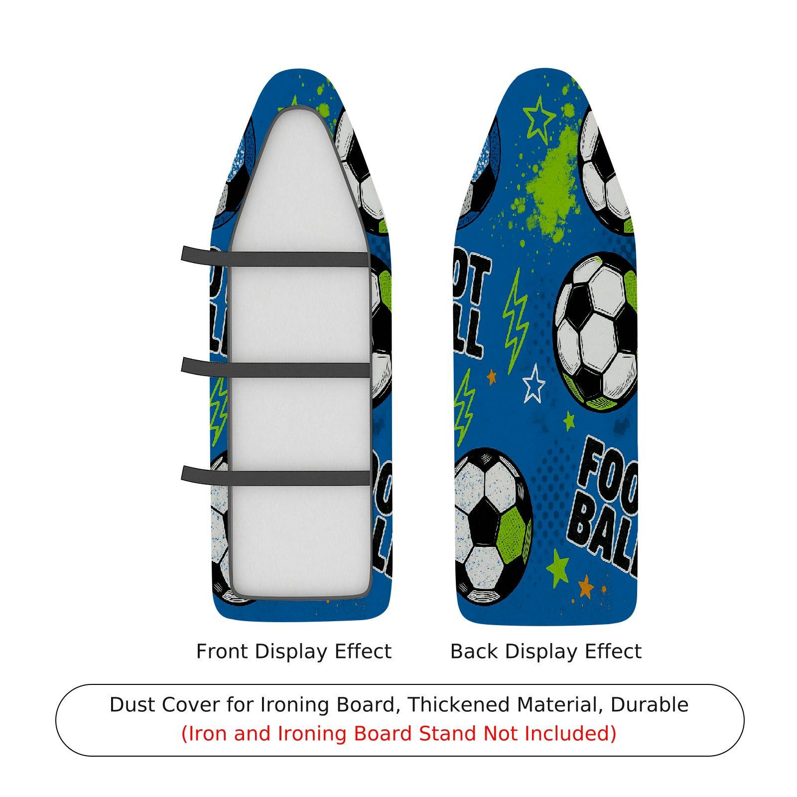 1-Piece Football Soccer Stars  Ironing Board Cover, Universal Size, Without Board