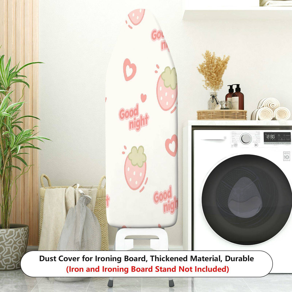 1-Piece Strawberry Heart Print Good Night  Ironing Board Cover, Universal Size, Without Board