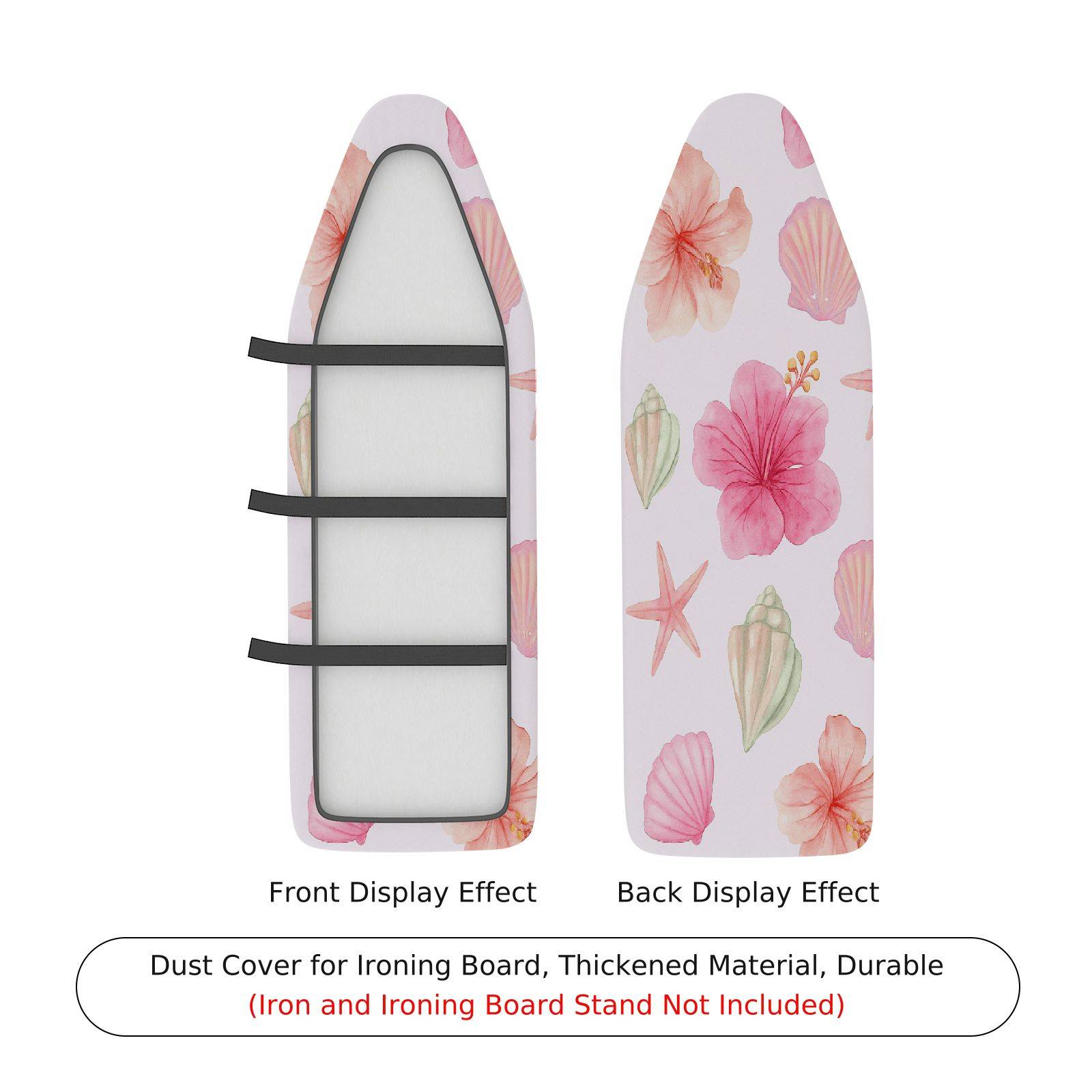 1-Piece Floral Tropical Beach  Ironing Board Cover, Universal Size, Without Board
