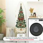 1-Piece Christmas Tree Red Bow Green Ornament  Ironing Board Cover, Universal Size, Without Board