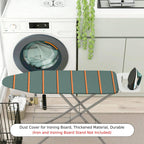 1-Piece Striped Green Orange Stylish  Ironing Board Cover, Universal Size, Without Board