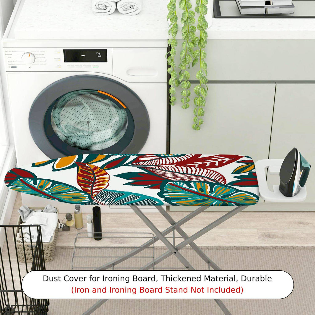 1-Piece Leaves Floral Tropical  Ironing Board Cover, Universal Size, Without Board