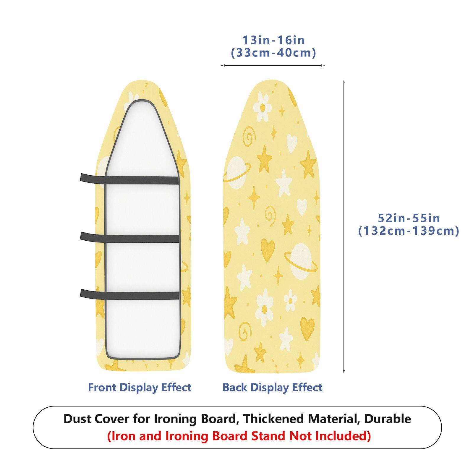 1-Piece Star Heart Planet  Ironing Board Cover, Universal Size, Without Board
