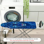 1-Piece Blue Leopard Pattern Animal Print Stylish  Ironing Board Cover, Universal Size, Without Board