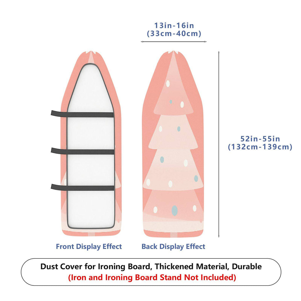 1-Piece Christmas Tree Pattern Pink Decor  Ironing Board Cover, Universal Size, Without Board