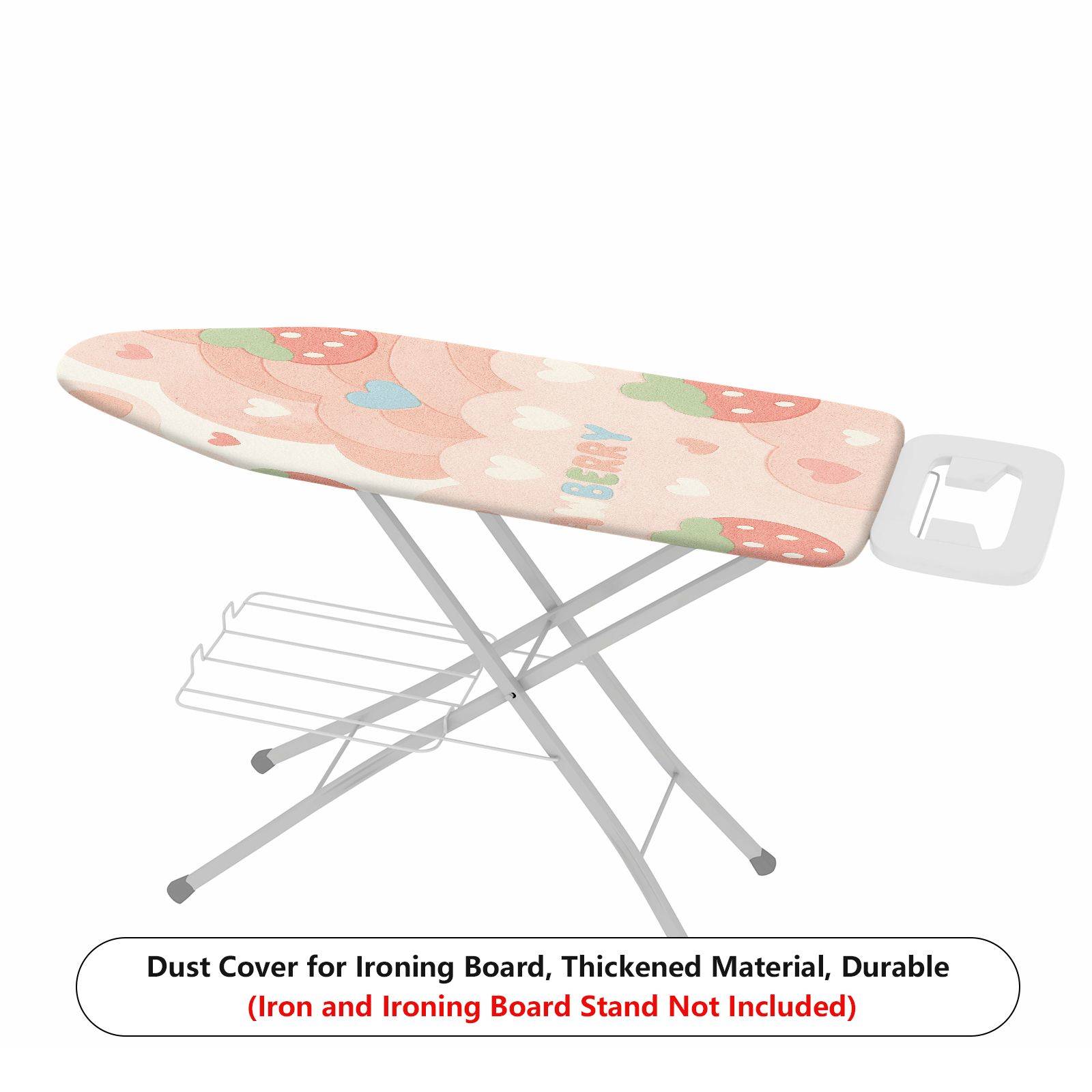 1-Piece Strawberry Heart Pink  Ironing Board Cover, Universal Size, Without Board