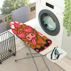 1-Piece Cute Pink Heart Animal  Ironing Board Cover, Universal Size, Without Board