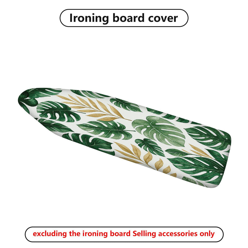 1-Piece Tropical Leaf Green  Ironing Board Cover, Universal Size, Without Board