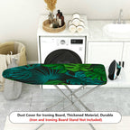 1-Piece Tropical Leaf Green Nature  Ironing Board Cover, Universal Size, Without Board