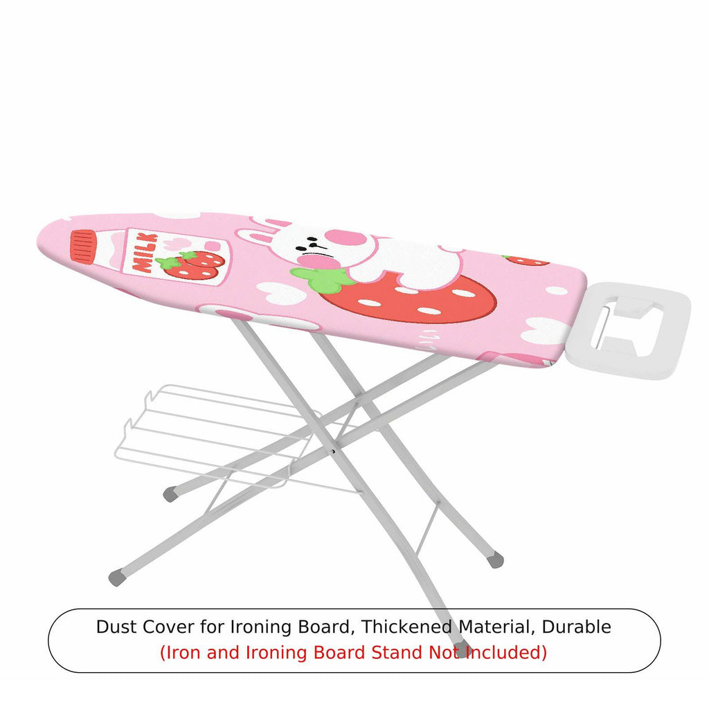 1-Piece Strawberry Milk Bunny  Ironing Board Cover, Universal Size, Without Board