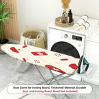 1-Piece Christmas Red White Pattern Santa Hat  Ironing Board Cover, Universal Size, Without Board