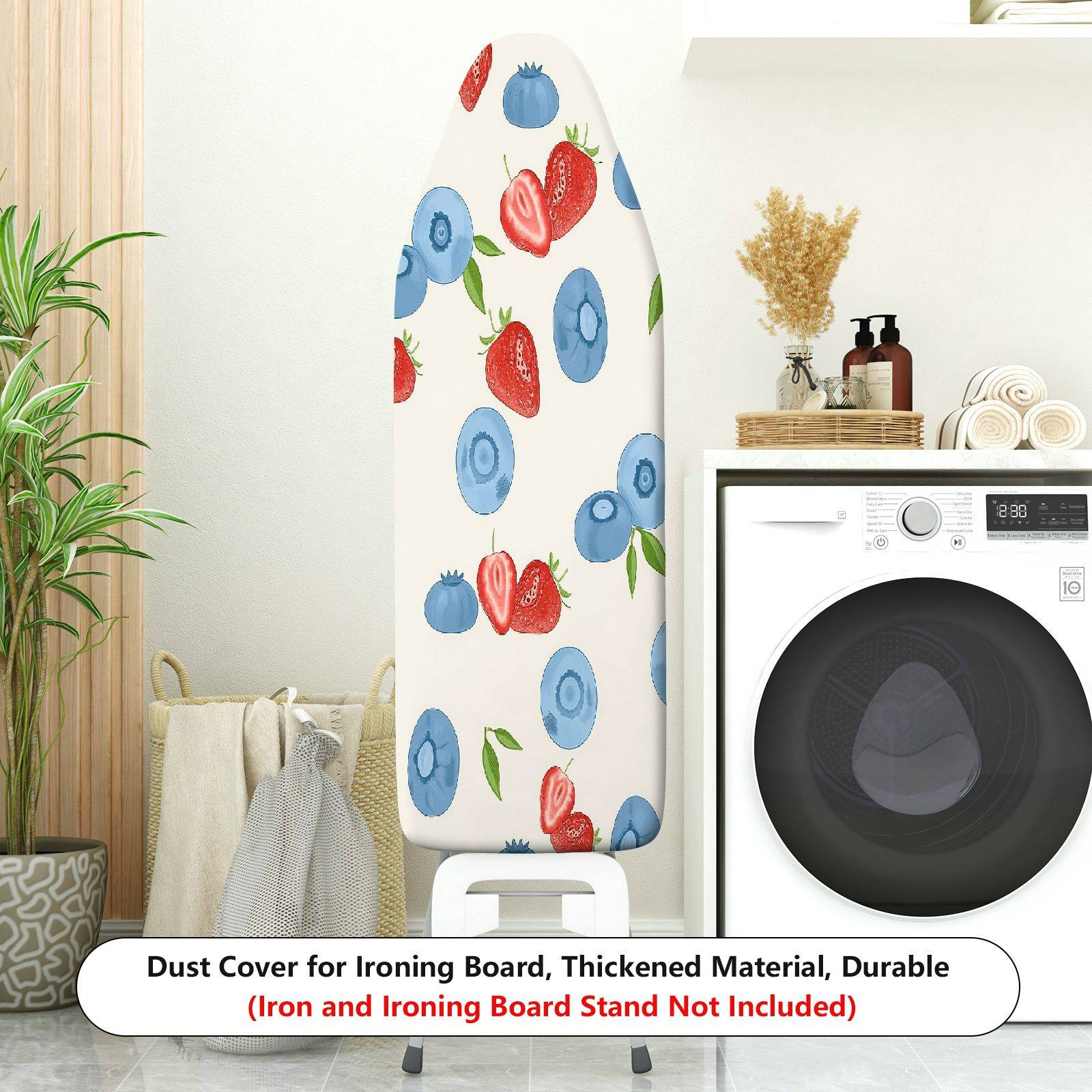 1-Piece Fruits Blueberry Strawberry  Ironing Board Cover, Universal Size, Without Board