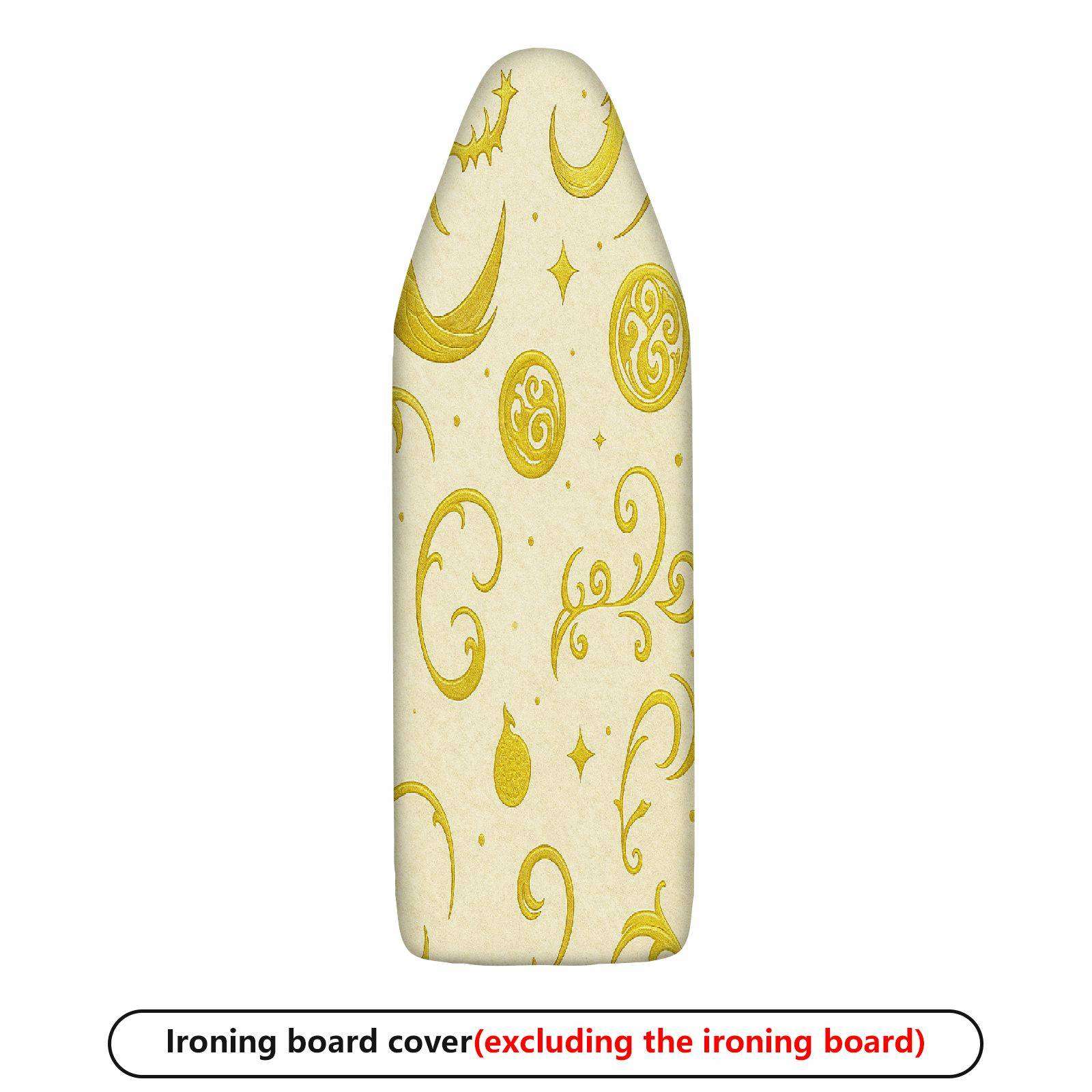 1-Piece Golden Moon Star Pattern Vintage Decorative  Ironing Board Cover, Universal Size, Without Board