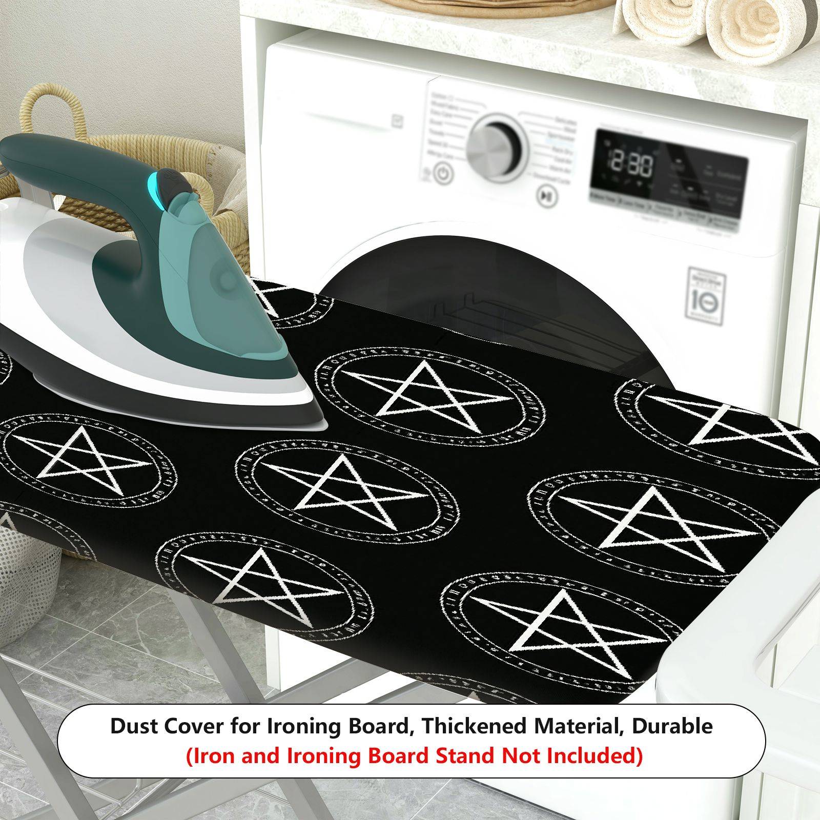 1-Piece Pentagram Black Star Pattern  Ironing Board Cover, Universal Size, Without Board