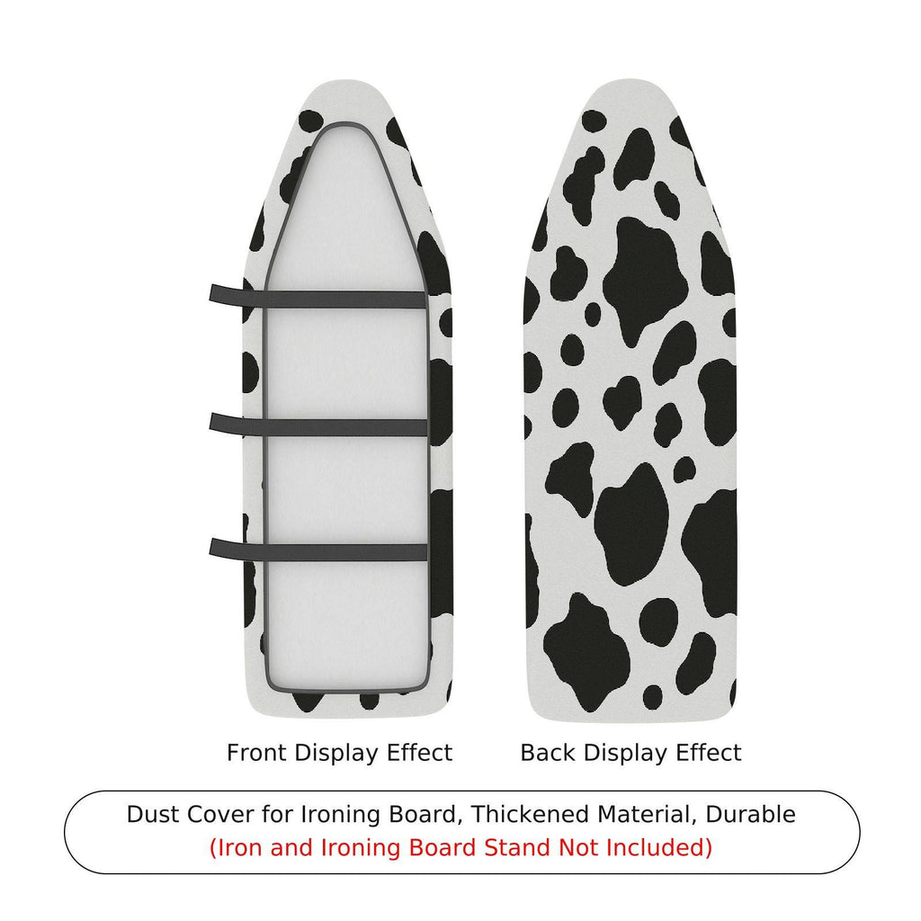 1-Piece Animal Print Cow Pattern Black And White  Ironing Board Cover, Universal Size, Without Board