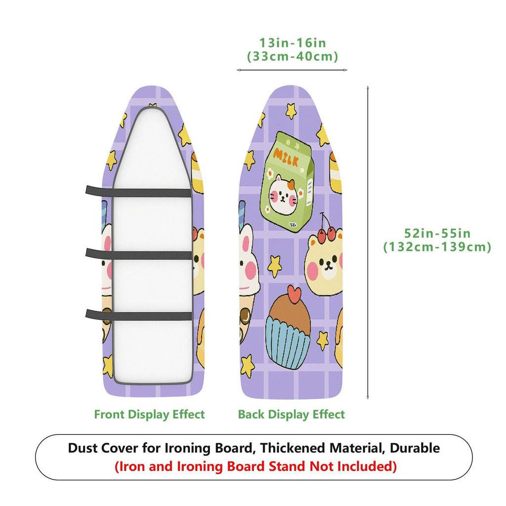 1-Piece Cupcake Cat Star  Ironing Board Cover, Universal Size, Without Board