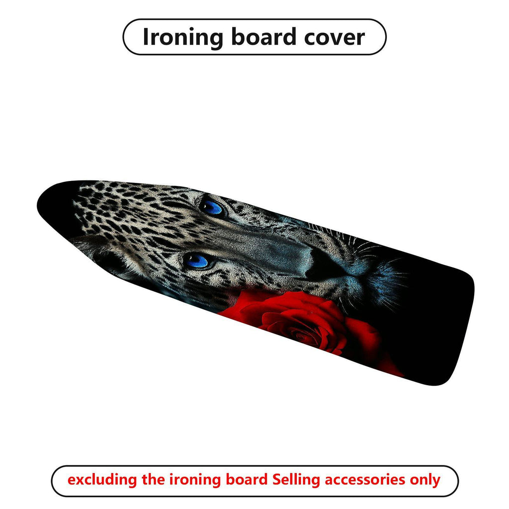 1-Piece Leopard Rose Animal  Ironing Board Cover, Universal Size, Without Board