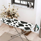 1-Piece Animal Print Cow Pattern Black And White  Ironing Board Cover, Universal Size, Without Board