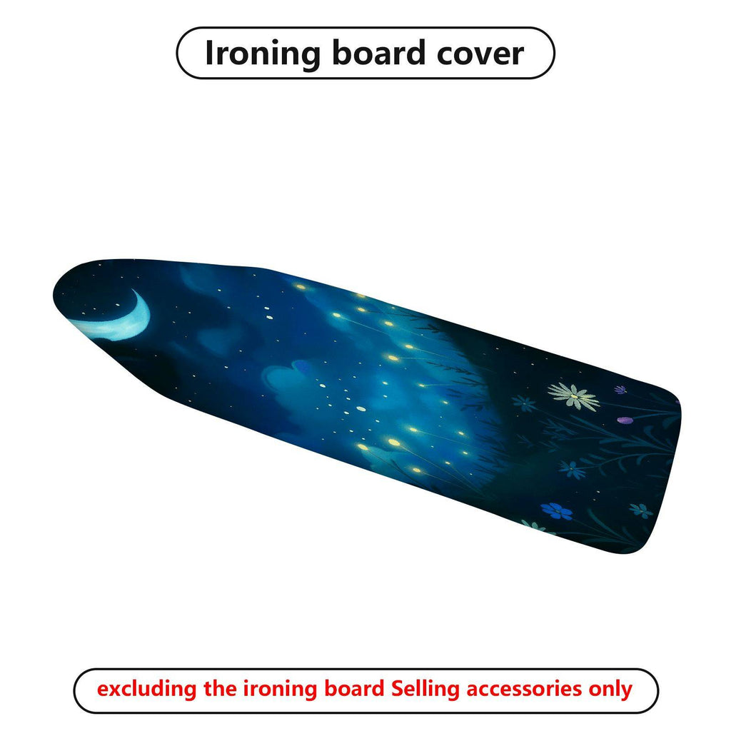 1-Piece Starry Night Moon Flower  Ironing Board Cover, Universal Size, Without Board