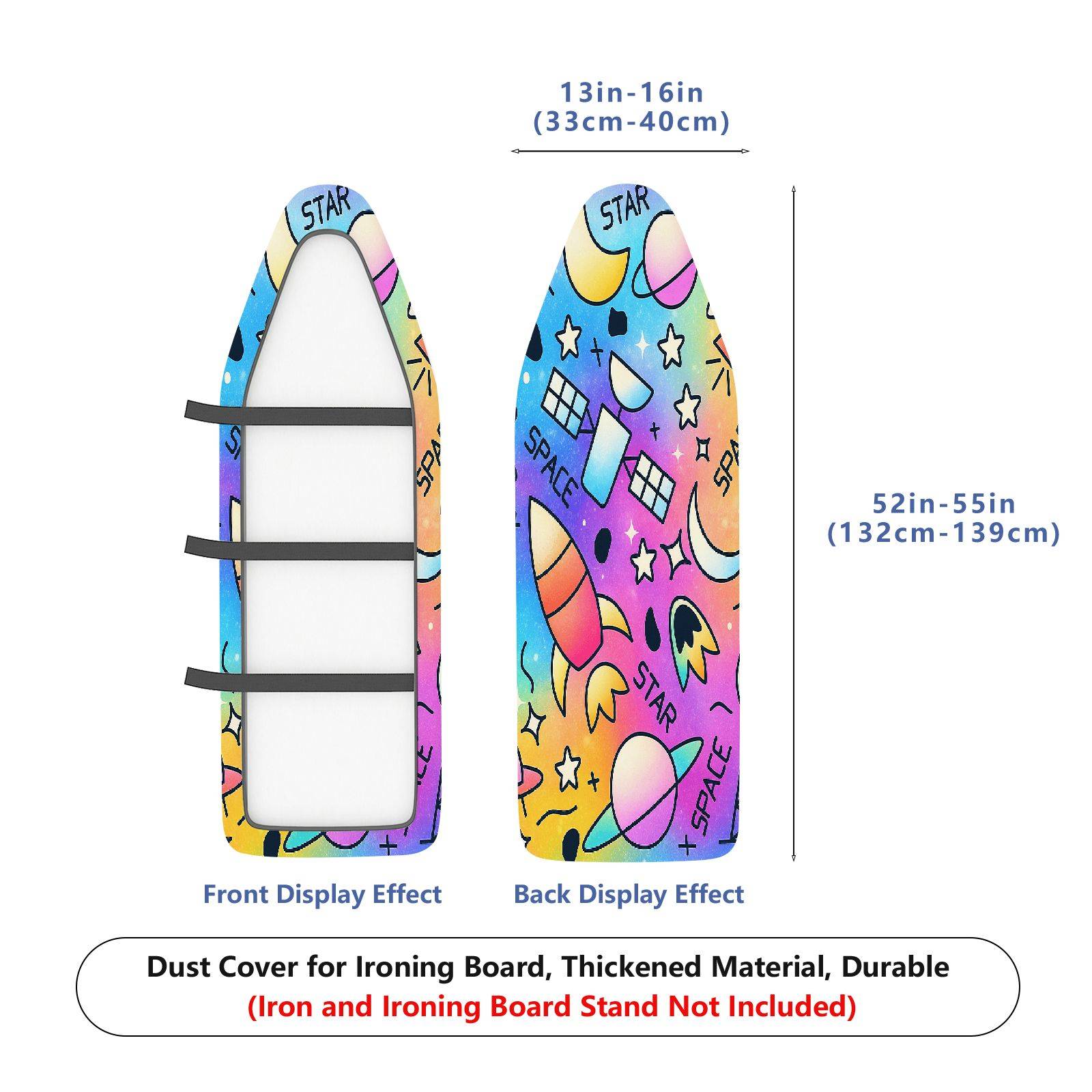 1-Piece Space Star Planet  Ironing Board Cover, Universal Size, Without Board