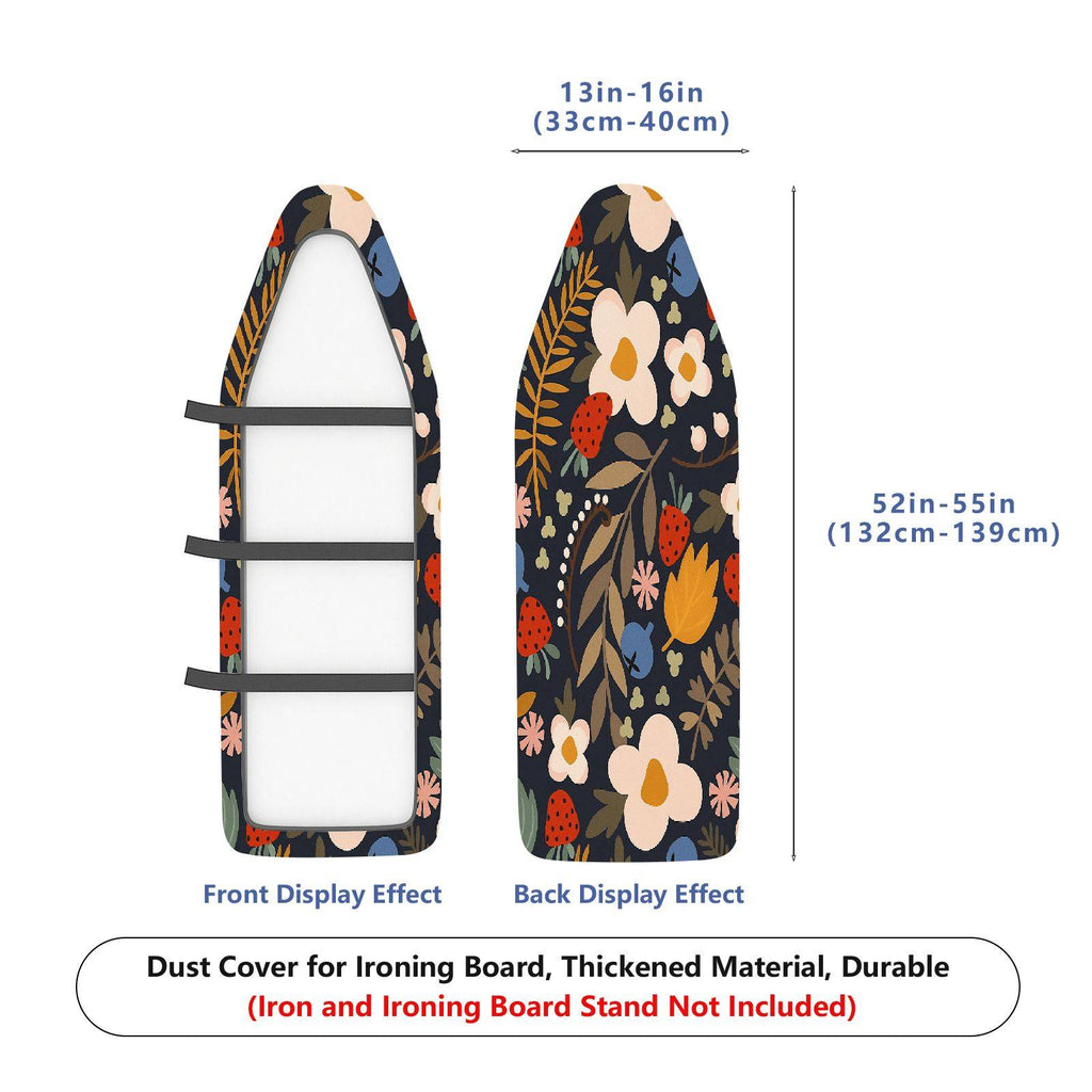 1-Piece Floral Pattern Strawberry Leaf  Ironing Board Cover, Universal Size, Without Board