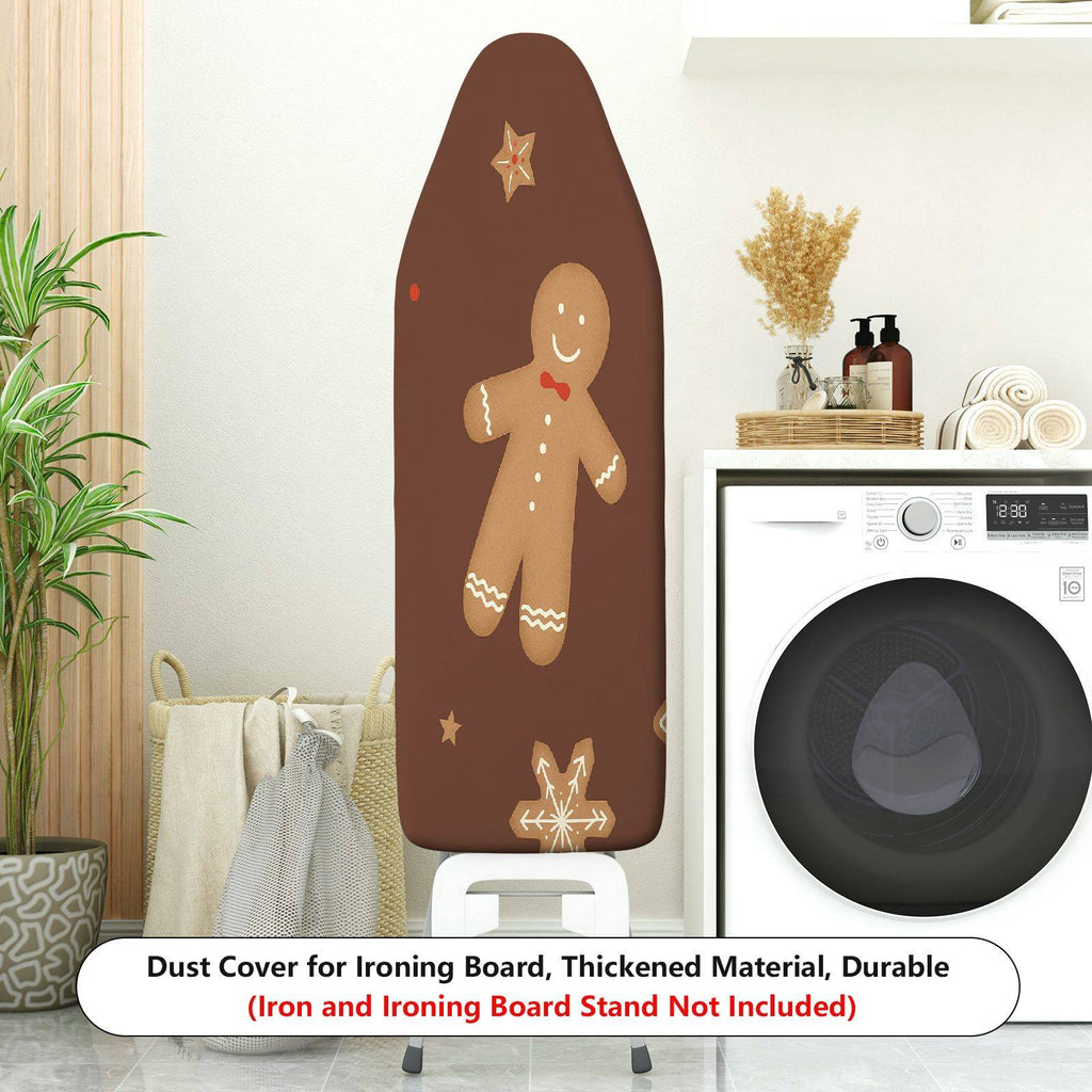 1-Piece Gingerbread Star Christmas  Ironing Board Cover, Universal Size, Without Board