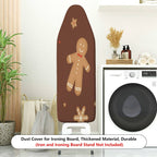 1-Piece Gingerbread Star Christmas  Ironing Board Cover, Universal Size, Without Board