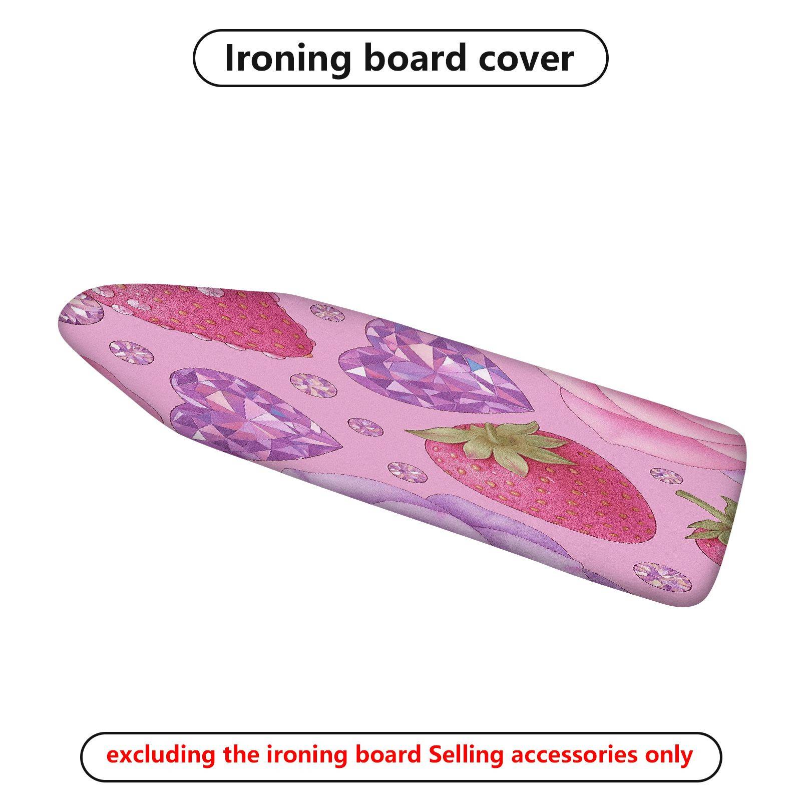 1-Piece Strawberry Diamond Rose  Ironing Board Cover, Universal Size, Without Board