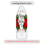 1-Piece Christmas Poinsettia Pinecone  Ironing Board Cover, Universal Size, Without Board