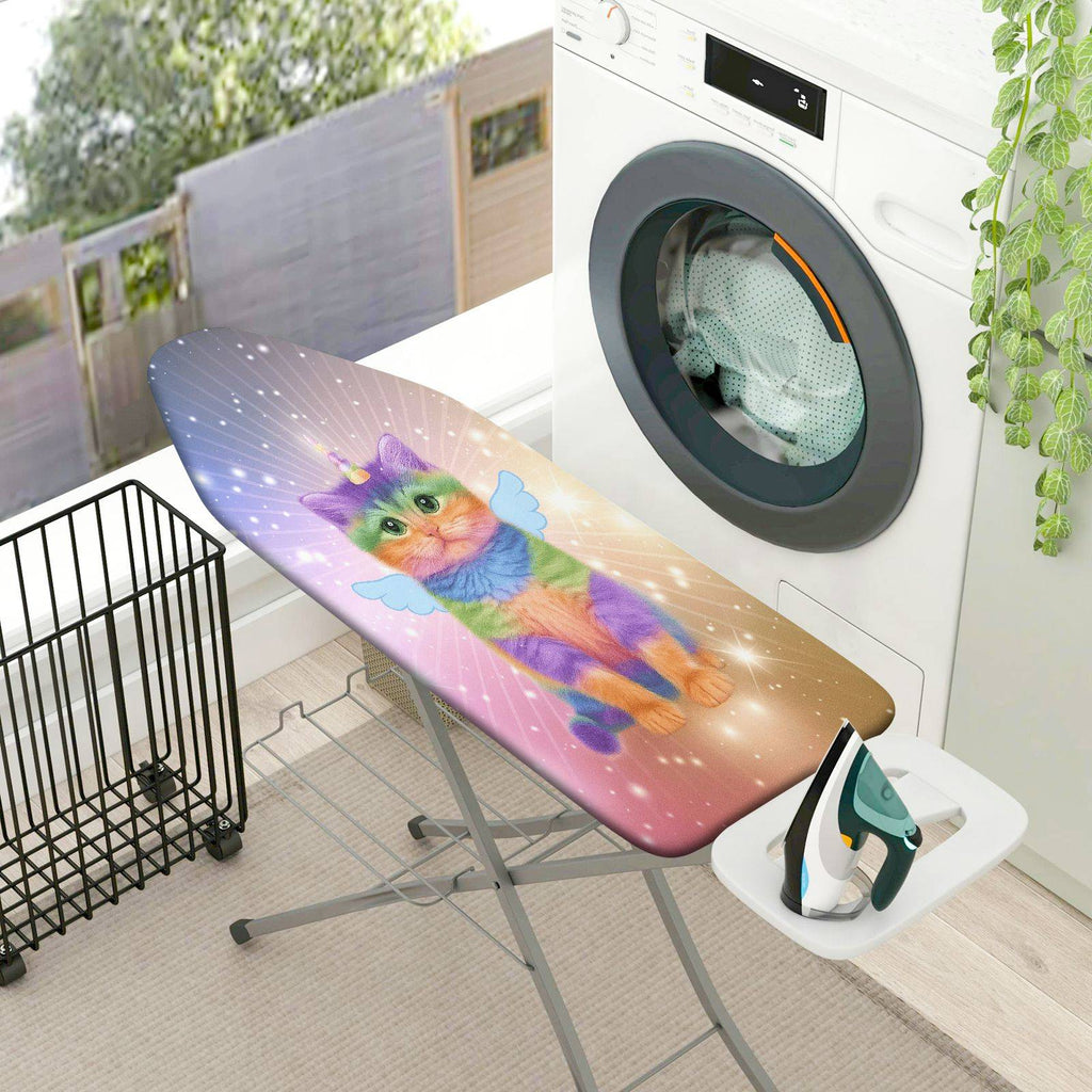 1-Piece Rainbow Cat Unicorn  Ironing Board Cover, Universal Size, Without Board